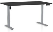 Masa inaltime reglabila OfficeTech B, 120 x 80 cm, bază gri, negru