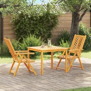 vidaXL Set de masă pentru grădină 3 pcs Maro 90 x 90 x 74 cm