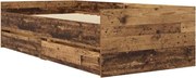 vidaXL Cadru de pat Lemn Vechi 100 x 200 cm Lemn de pin masiv
