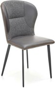 Scaun K466, gri/negru, stofa/piele ecologica, 50x58x89 cm