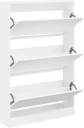 vidaXL Pantofar, alb, 80x21x125,5 cm, lemn compozit
