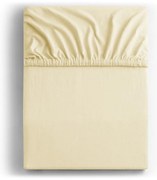 Cearceaf crem din jerseu cu elastic 140x200 cm Amber – Restilo