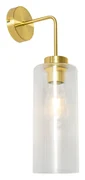 Aplică de perete Art Deco aurie cu sticlă - Laura