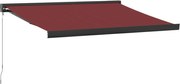 vidaXL Copertina retractabilă manual, vișiniu, 350x250 cm