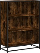 vidaXL Bibliotecă, stejar fumuriu, 80,5x35x107,5 cm, lemn prelucrat