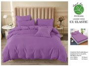 Lenjerie pat dublu, cu elastic, 6 piese - Uni Mov