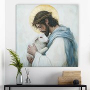 DUBLEZ | Tablou cu Isus modern - Realizat din lemn