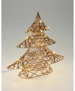 Brad de Crăciun luminos Champagne, 30 x 30 cm, 20micro LED, cu baterii
