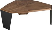 Masuta de cafea asimetrica design modern Walnut and Black