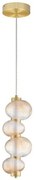 Lustra suspendata LED design modern Leda auriu