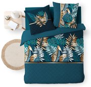 Lenjerie de pat albastră din bumbac pentru pat dublu, extinsă 240x220 cm Alianor – douceur d'intérieur