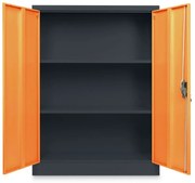 Dulap metalic universal mediu, 90 x 40 x 120 cm, încuietoare cu cilindru, portocaliu - ral 2004
