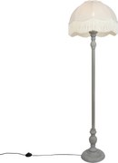 Lampă de podea gri cu abajur bej și interior alb 45cm - Classico
