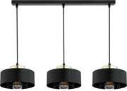 Brilagi - Lustră suspendată pe cablu SPRING 3xE27/60W/230V negru/auriu