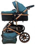 Carucior cu cos de cumparaturi 2 în 1 transformabil, confortabil și versatil 0-36 luni - CPC-38-turcoaz