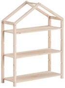 Bibliotecă de copii în culoare naturală din lemn de pin 111x141x40 cm Dallas – Vipack
