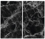 Plăci de protecție din sticlă MARBLE BLACK pentru aragaz – 2 bucăți, ZELLER, model 4