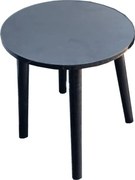 Masuta cafea rotunda HouseXL® Black Coffee Table, Din MDF, Diametru 35 cm, Pentru living si terasa, Inaltime 36 cm, Negru