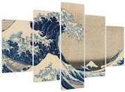 Tablou - Katsushika Hokusai, Under the Wave off Kanagawa, reproducere (150x105 cm)