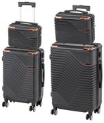 TraveLux Urban XXII gurulós bőrönd szett fekete