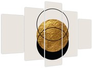 Tablou - Abstracție de aur și alb N⁰2 (150x105 cm)