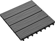 vidaXL Plăci pentru Deck Design 3D 11 pcs Gri 30 x 30 cm Lemn compozit