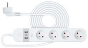 Prelungitor inteligent cu întrerupător Retlux 4Z + 2xUSB-A+1xUSB-C 1,5m Wi-Fi Tuya alb