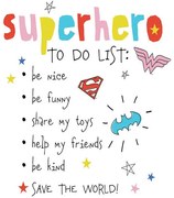 Poster de artă Superhero - to do list