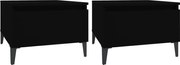 vidaXL Mese laterale, 2 buc., negru, 50x46x35 cm, lemn compozit