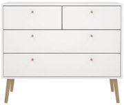 Comodă albă joasă 99x82 cm Bodo – Tvilum