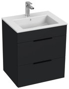 JIKA H4536121763521 - Corp de baie CUBE cu lavoar, 60,7 x 55 cm, negru