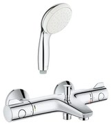 Pachet baterie cada/dus cu termostat Grohe Grohtherm 800(34567000) + para de dus mono Grohe New Tempesta(27852001)