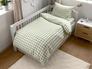 Set lenjerie de pat din microfibra pentru patut cu cearsaf GRENTIS, verde