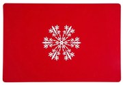 Suport farfurii Altom Snowflake roșu, 30 x 45 cm , set de 4 buc.