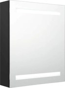 vidaXL Dulap de baie cu oglindă și LED, negru, 50x14x60 cm