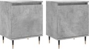 vidaXL Noptiere, 2 buc., gri beton, 40x30x50 cm, lemn compozit