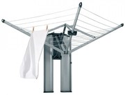 Uscator rufe de perete Brabantia WallFix 24m, Gri metalic, cutie 90300272