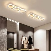 Lustra LED Plafoniera, 3 Tipuri De Lumina, 54W, Alb Patrata