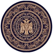 Covor cerc albastru Vultur Bicefal Selectează mărime: 080 X 080