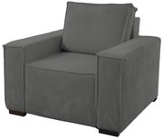 Fotoliu din catifea Culoare gri inchis, SMART