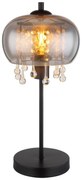 Veioza, lampa de masa design modern Corry negru, fumuriu