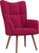 vidaXL Scaun de relaxare, roșu vin, catifea