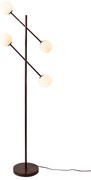 Lampadar cu 4 globuri sticla si metal visiniu Copenhagen