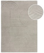 Covor din lână Flair Rugs Zen Garden 120 x 170 cm, gri