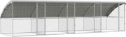 vidaXL Cușcă pentru pui 4 pcs Argintiu 800 x 200 x 198,5 cm