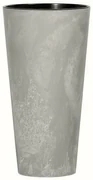 Ghiveci de flori TUBUS SLIM BETON EFFECT cuinserție 30 cm, gri, 4HOME