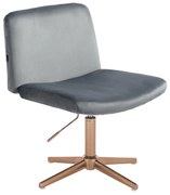 HR150CROSS Scaun Grafit din Catifea cu Bază Aurie