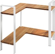 Coltar, raft bucatarie pe doua nivele pentru blat LOUISA, lemn de salcam