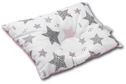 Perna bebelusi contra plagiocefaliei si pentru formarea corecta a capului Kidizi 30x25 cm Pink Stars