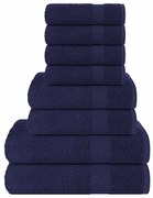 vidaXL Set prosoape 8 piese Bleumarin 360 g/m² 100% bumbac